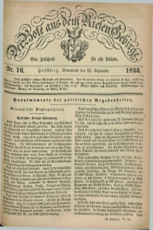 Der Bote aus dem Riesen-Gebirge : eine Zeitschrift für alle Stände. Jg.43, Nr. 76 (22 September 1855) + dod.
