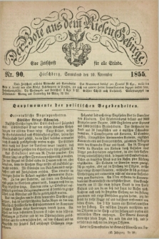 Der Bote aus dem Riesen-Gebirge : eine Zeitschrift für alle Stände. Jg.43, Nr. 90 (10 November 1855) + dod.