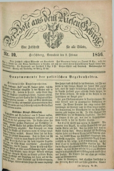 Der Bote aus dem Riesen-Gebirge : eine Zeitschrift für alle Stände. Jg.44, Nr. 10 (2 Februar 1856) + dod.
