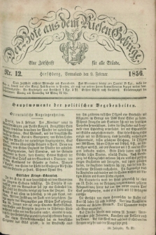 Der Bote aus dem Riesen-Gebirge : eine Zeitschrift für alle Stände. Jg.44, Nr. 12 (9 Februar 1856) + dod.