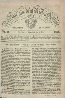 Der Bote aus dem Riesen-Gebirge : eine Zeitschrift für alle Stände. Jg.44, Nr. 20 (8 März 1856) + dod.
