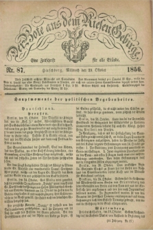 Der Bote aus dem Riesen-Gebirge : eine Zeitschrift für alle Stände. Jg.44, Nr. 87 (29 Oktober 1856) + dod.