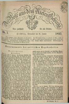 Der Bote aus dem Riesen-Gebirge : eine Zeitschrift für alle Stände. Jg.45, Nr. 7 (24 Januar 1857) + dod.