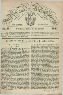Der Bote aus dem Riesen-Gebirge : eine Zeitschrift für alle Stände. Jg.45, Nr. 76 (23 September 1857) + dod.