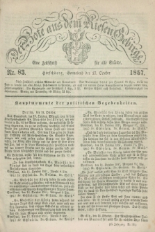 Der Bote aus dem Riesen-Gebirge : eine Zeitschrift für alle Stände. Jg.45, Nr. 83 (17 October 1857) + dod.