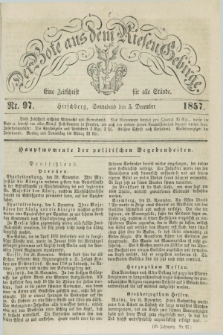 Der Bote aus dem Riesen-Gebirge : eine Zeitschrift für alle Stände. Jg.45, Nr. 97 (5 December 1857) + dod.