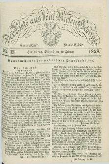 Der Bote aus dem Riesen-Gebirge : eine Zeitschrift für alle Stände. Jg.46, Nr. 12 (10 Februar 1858) + dod.