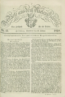 Der Bote aus dem Riesen-Gebirge : eine Zeitschrift für alle Stände. Jg.46, Nr. 17 (27 Februar 1858) + dod.