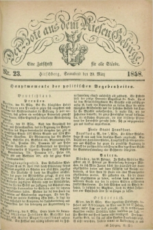 Der Bote aus dem Riesen-Gebirge : eine Zeitschrift für alle Stände. Jg.46, Nr. 23 (20 März 1858) + dod.
