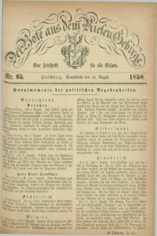 Der Bote aus dem Riesen-Gebirge : eine Zeitschrift für alle Stände. Jg.46, Nr. 65 (14 August 1858) + dod.