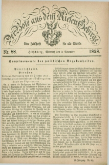 Der Bote aus dem Riesen-Gebirge : eine Zeitschrift für alle Stände. Jg.46, Nr. 88 (3 November 1858) + dod.