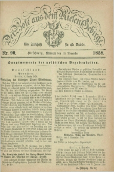 Der Bote aus dem Riesen-Gebirge : eine Zeitschrift für alle Stände. Jg.46, Nr. 90 (10 November 1858) + dod.