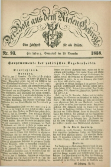 Der Bote aus dem Riesen-Gebirge : eine Zeitschrift für alle Stände. Jg.46, Nr. 93 (20 November 1858) + dod.