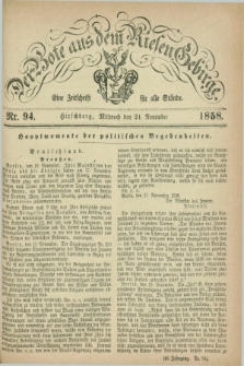 Der Bote aus dem Riesen-Gebirge : eine Zeitschrift für alle Stände. Jg.46, Nr. 94 (24 November 1858) + dod.