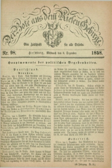 Der Bote aus dem Riesen-Gebirge : eine Zeitschrift für alle Stände. Jg.46, Nr. 98 (8 Dezember 1858) + dod.