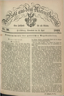 Der Bote aus dem Riesen-Gebirge : eine Zeitschrift für alle Stände. Jg.47, Nr. 30 (16 April 1859) + dod.