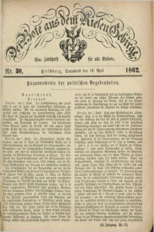 Der Bote aus dem Riesen-Gebirge : eine Zeitschrift für alle Stände. Jg.50, Nr. 30 (12 April 1862) + dod.