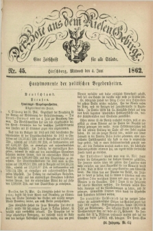 Der Bote aus dem Riesen-Gebirge : eine Zeitschrift für alle Stände. Jg.50, Nr. 45 (4 Juni 1862) + dod.