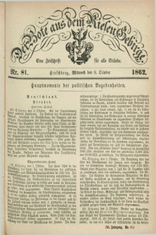 Der Bote aus dem Riesen-Gebirge : eine Zeitschrift für alle Stände. Jg.50, Nr. 81 (8 October 1862) + dod.