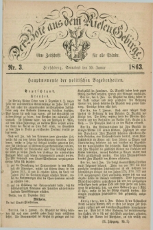 Der Bote aus dem Riesen-Gebirge : eine Zeitschrift für alle Stände. Jg.51, Nr. 3 (10 Januar 1863) + dod.
