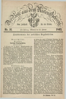 Der Bote aus dem Riesen-Gebirge : eine Zeitschrift für alle Stände. Jg.51, Nr. 16 (25 Februar 1863) + dod.