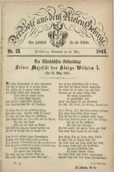 Der Bote aus dem Riesen-Gebirge : eine Zeitschrift für alle Stände. Jg.51, Nr. 23 (21 März 1863) + dod.