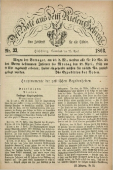 Der Bote aus dem Riesen-Gebirge : eine Zeitschrift für alle Stände. Jg.51, Nr. 33 (25 April 1863) + dod.