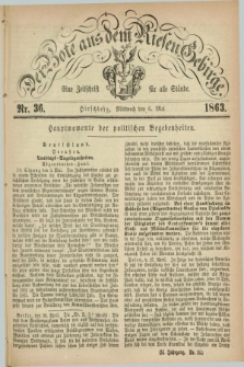 Der Bote aus dem Riesen-Gebirge : eine Zeitschrift für alle Stände. Jg.51, Nr. 36 (6 Mai 1863) + dod.