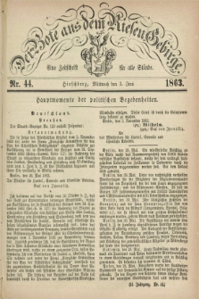 Der Bote aus dem Riesen-Gebirge : eine Zeitschrift für alle Stände. Jg.51, Nr. 44 (3 Juni 1863) + dod.