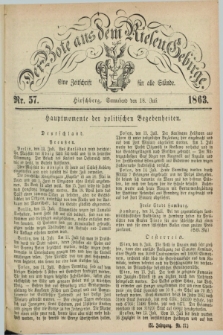 Der Bote aus dem Riesen-Gebirge : eine Zeitschrift für alle Stände. Jg.51, Nr. 57 (18 Juli 1863) + dod.