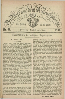 Der Bote aus dem Riesen-Gebirge : eine Zeitschrift für alle Stände. Jg.51, Nr. 63 (8 August 1863) + dod.