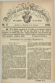 Der Bote aus dem Riesen-Gebirge : eine Zeitschrift für alle Stände. Jg.51, Nr. 77 (26 September 1863) + dod.