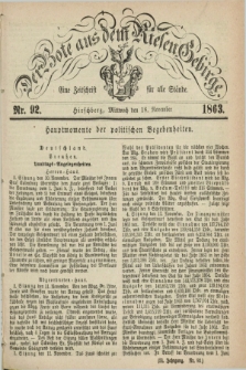 Der Bote aus dem Riesen-Gebirge : eine Zeitschrift für alle Stände. Jg.51, Nr. 92 (18 November 1863) + dod.