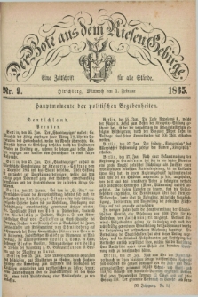 Der Bote aus dem Riesen-Gebirge : eine Zeitschrift für alle Stände. Jg.53, Nr. 9 (1 Februar 1865) + dod.