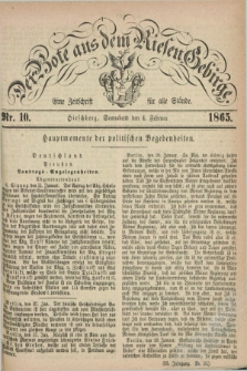 Der Bote aus dem Riesen-Gebirge : eine Zeitschrift für alle Stände. Jg.53, Nr. 10 (4 Februar 1865) + dod.