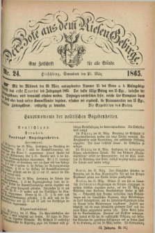 Der Bote aus dem Riesen-Gebirge : eine Zeitschrift für alle Stände. Jg.53, Nr. 24 (25 März 1865) + dod.