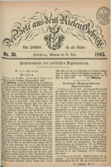 Der Bote aus dem Riesen-Gebirge : eine Zeitschrift für alle Stände. Jg.53, Nr. 33 (26 April 1865) + dod.