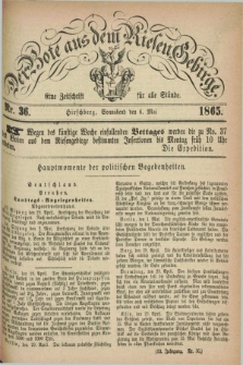 Der Bote aus dem Riesen-Gebirge : eine Zeitschrift für alle Stände. Jg.53, Nr. 36 (6 Mai 1865) + dod.