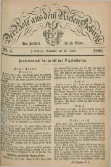 Der Bote aus dem Riesen-Gebirge : eine Zeitschrift für alle Stände. Jg.54, Nr. 4 (13 Januar 1866) + dod.