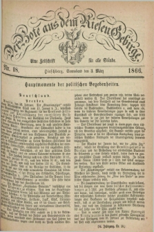 Der Bote aus dem Riesen-Gebirge : eine Zeitschrift für alle Stände. Jg.54, Nr. 18 (3 März 1866) + dod.