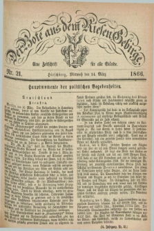 Der Bote aus dem Riesen-Gebirge : eine Zeitschrift für alle Stände. Jg.54, Nr. 21 (14 März 1866) + dod.