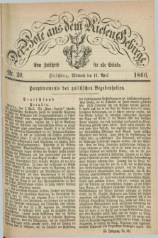 Der Bote aus dem Riesen-Gebirge : eine Zeitschrift für alle Stände. Jg.54, Nr. 29 (11 April 1866) + dod.