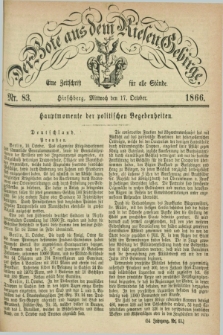 Der Bote aus dem Riesen-Gebirge : eine Zeitschrift für alle Stände. Jg.54, Nr. 83 (17 October 1866) + dod.