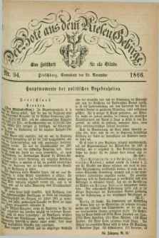 Der Bote aus dem Riesen-Gebirge : eine Zeitschrift für alle Stände. Jg.54, Nr. 94 (24 November 1866) + dod.