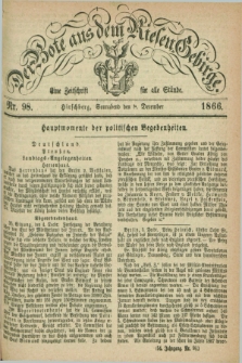 Der Bote aus dem Riesen-Gebirge : eine Zeitschrift für alle Stände. Jg.54, Nr. 98 (8 December 1866) + dod.