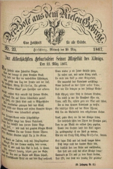 Der Bote aus dem Riesen-Gebirge : eine Zeitschrift für alle Stände. Jg.55, Nr. 23 (20 März 1867) + dod.