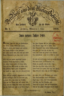 Der Bote aus dem Riesen-Gebirge : eine Zeitschrift für alle Stände. Jg.56, Nr. 1 (1 Januar 1868) + dod.