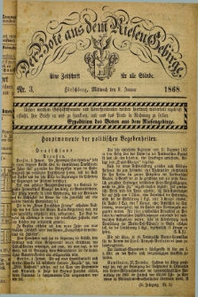 Der Bote aus dem Riesen-Gebirge : eine Zeitschrift für alle Stände. Jg.56, Nr. 3 (8 Januar 1868) + dod.