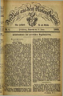 Der Bote aus dem Riesen-Gebirge : eine Zeitschrift für alle Stände. Jg.56, Nr. 6 (18 Januar 1868) + dod.