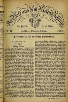 Der Bote aus dem Riesen-Gebirge : eine Zeitschrift für alle Stände. Jg.56, Nr. 11 (5 Februar 1868) + dod.